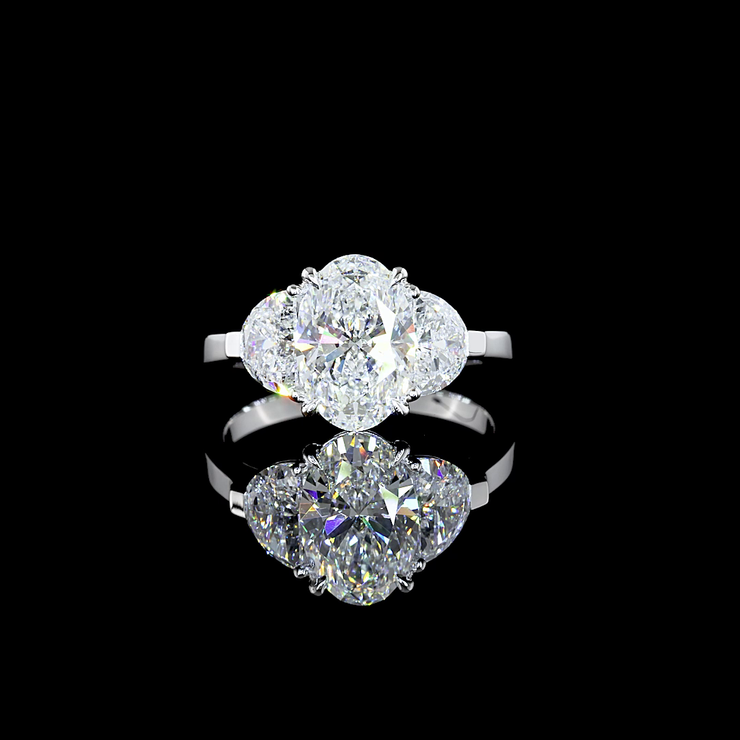 14K WHITE GOLD3 Stones Ring