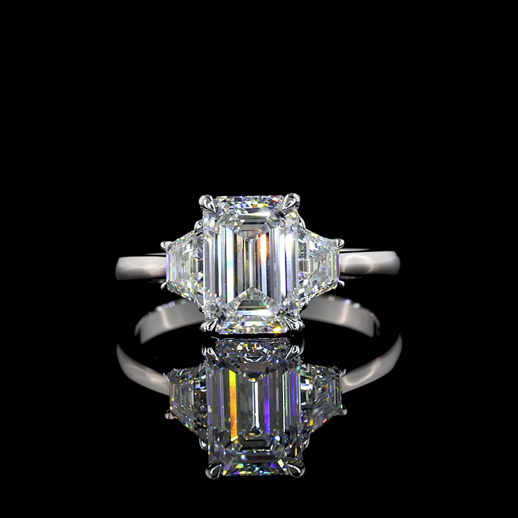 14K WHITE GOLD3 Stones Ring