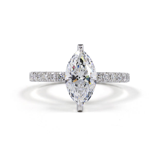 14K WHITE GOLDHidden Halo Ring