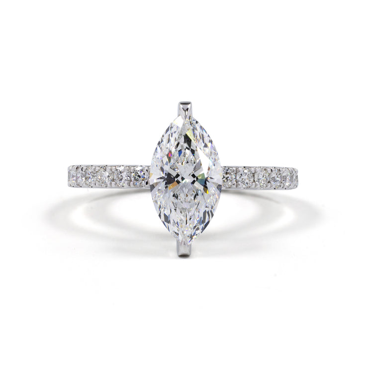 14K WHITE GOLDHidden Halo Ring