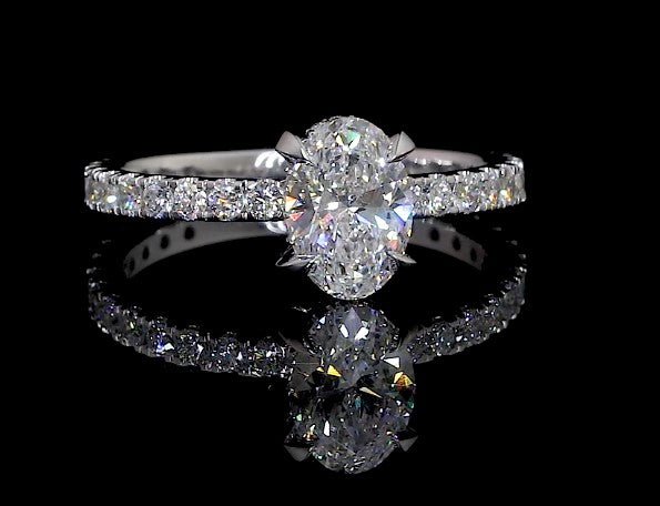 14K WHITE GOLDHidden Halo Ring