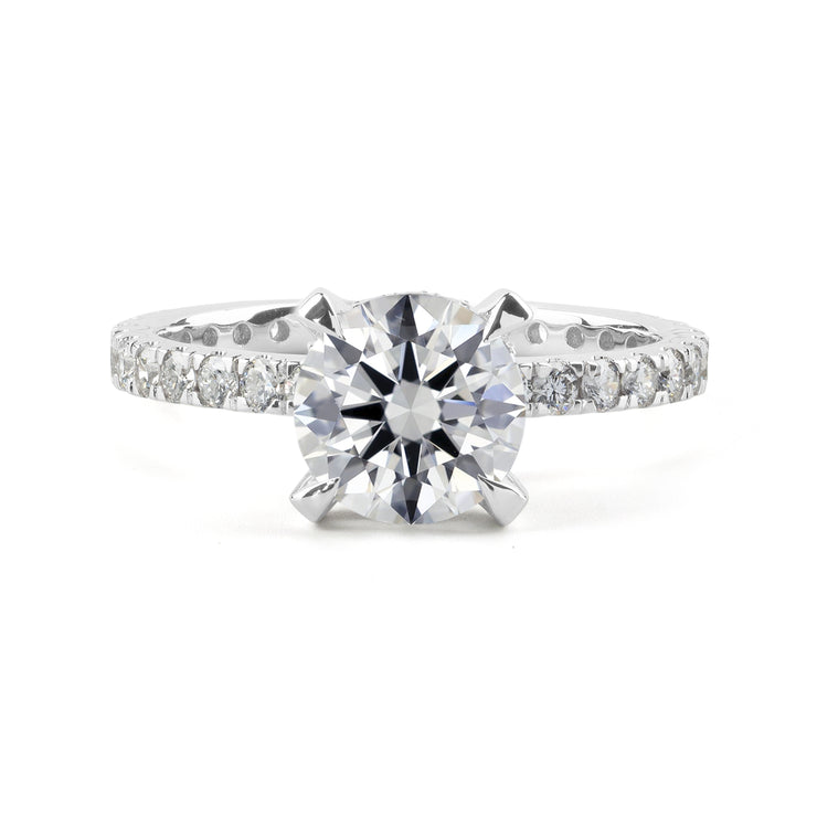 14K WHITE GOLDHidden Halo Ring