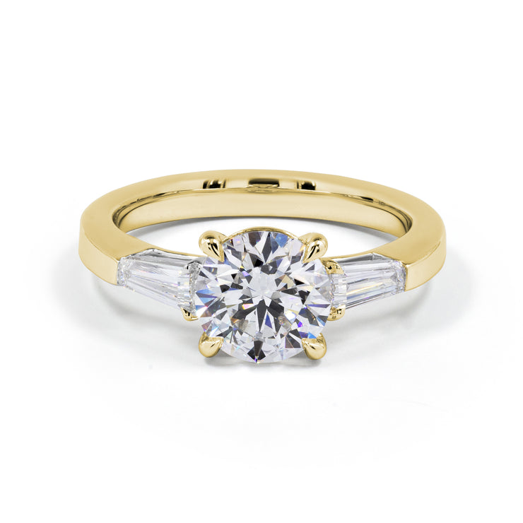 14K YELLOW GOLD3 Stones Ring