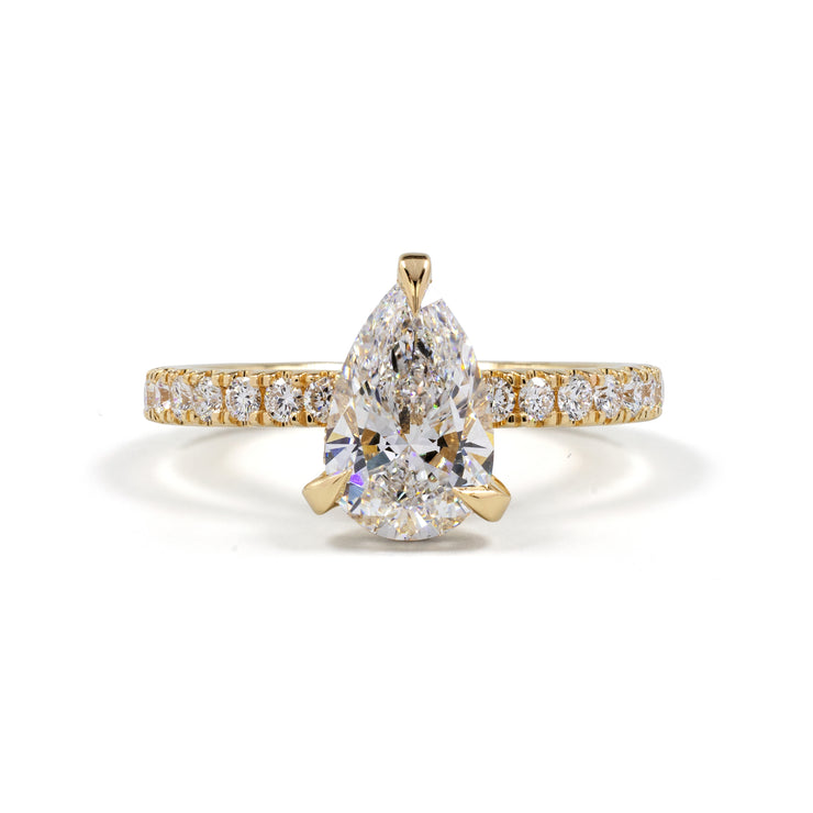14K YELLOW GOLDHidden Halo Ring