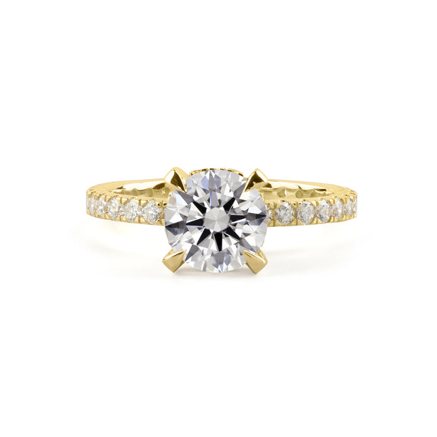 14K YELLOW GOLDHidden Halo Ring