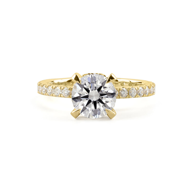 14K YELLOW GOLDHidden Halo Ring
