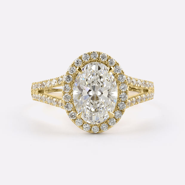 14K YELLOW GOLDSplit Shank Ring