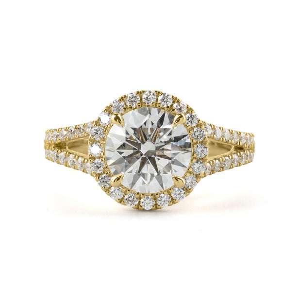 14K YELLOW GOLDSplit Shank Ring