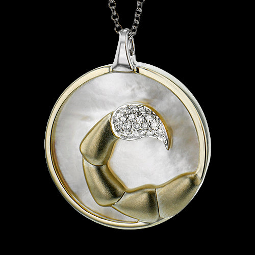 SCORPIO-Y Pendant in 14k Gold with Diamonds