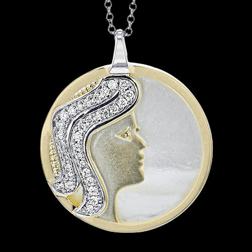 VIRGO-Y Pendant in 14k Gold with Diamonds