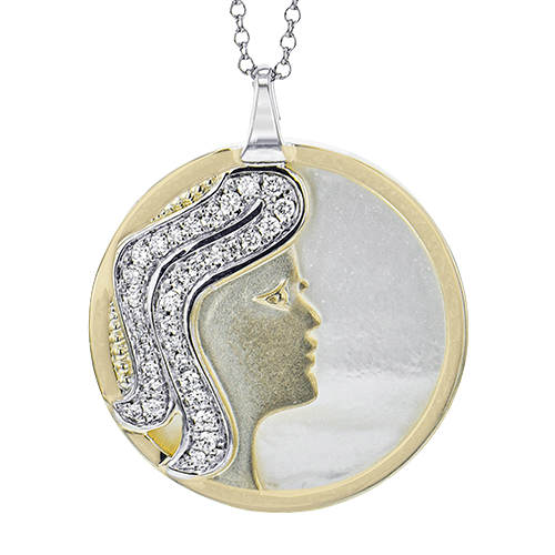 VIRGO-Y Pendant in 14k Gold with Diamonds