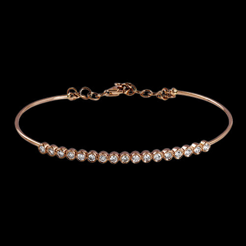 ZB194-R Bangle in 14k Gold with Diamonds