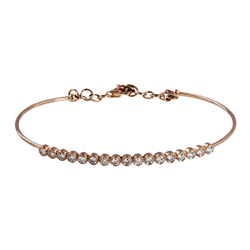 ZB194-R Bangle in 14k Gold with Diamonds