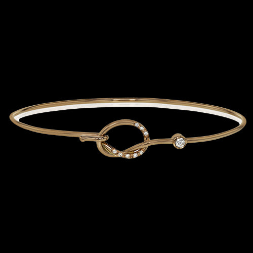 ZB197 Bangle in 14k Gold with Diamonds