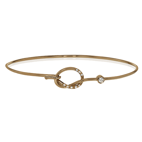 ZB197 Bangle in 14k Gold with Diamonds