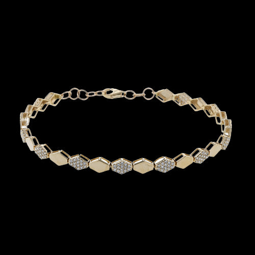 ZB856-R Bracelet in 14k Gold with Diamonds