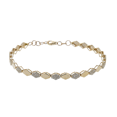 ZB856-R Bracelet in 14k Gold with Diamonds