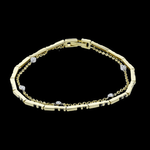 ZB864-Y Bracelet in 14k Gold with Diamonds