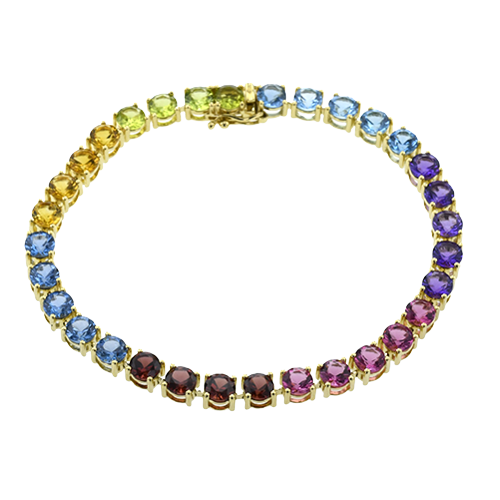 ZB884 Color Bracelet in 14k Gold