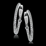 ZE176 Hoop Earring in 14k Gold with Diamonds
