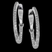 ZE176 Hoop Earring in 14k Gold with Diamonds
