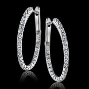 ZE177 Hoop Earring in 14k Gold with Diamonds