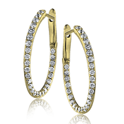 ZE177 Hoop Earring in 14k Gold with Diamonds