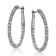 ZE200 Hoop Earring in 14k Gold with Diamonds