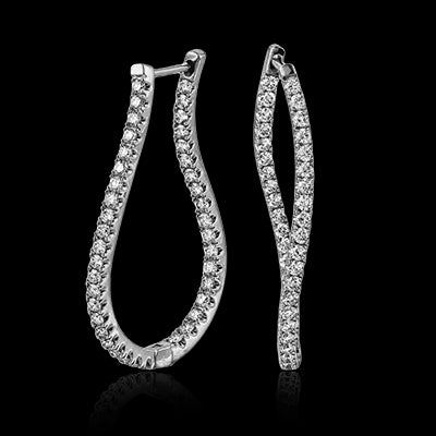 ZE209 Hoop Earring in 14k Gold with Diamonds