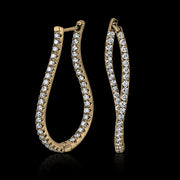 ZE209 Hoop Earring in 14k Gold with Diamonds