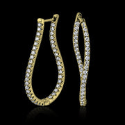 ZE209 Hoop Earring in 14k Gold with Diamonds