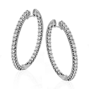 ZE219 Hoop Earring in 14k Gold with Diamonds