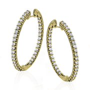 ZE219 Hoop Earring in 14k Gold with Diamonds
