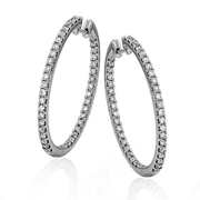 ZE220 Hoop Earring in 14k Gold with Diamonds