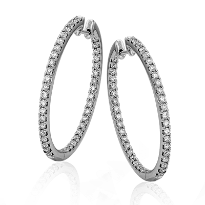 ZE220 Hoop Earring in 14k Gold with Diamonds