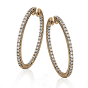 ZE220 Hoop Earring in 14k Gold with Diamonds