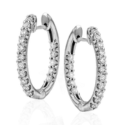 ZE221 Hoop Earring in 14k Gold with Diamonds