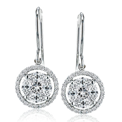 ZE293-A Earring in 14k Gold with Diamonds