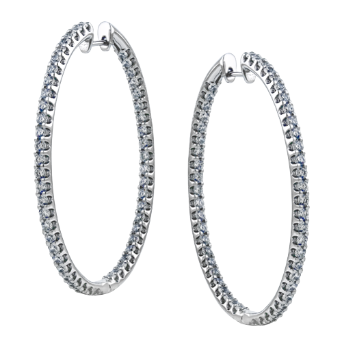 ZE320 Hoop Earring in 14k Gold with Diamonds