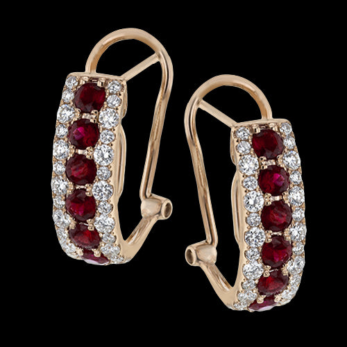 ZE407 Color Earring in 14k Gold with Diamonds