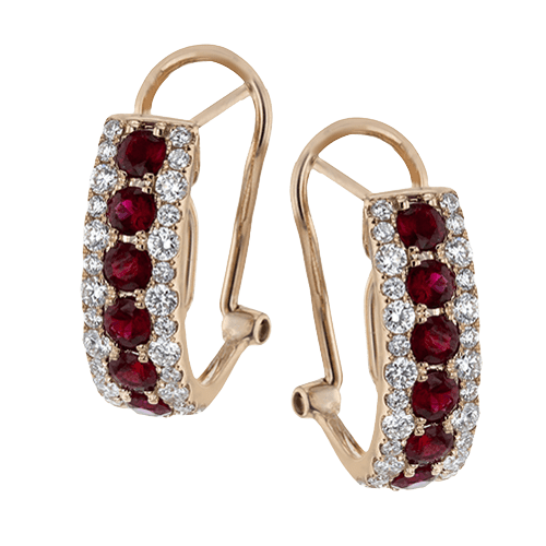 ZE407 Color Earring in 14k Gold with Diamonds