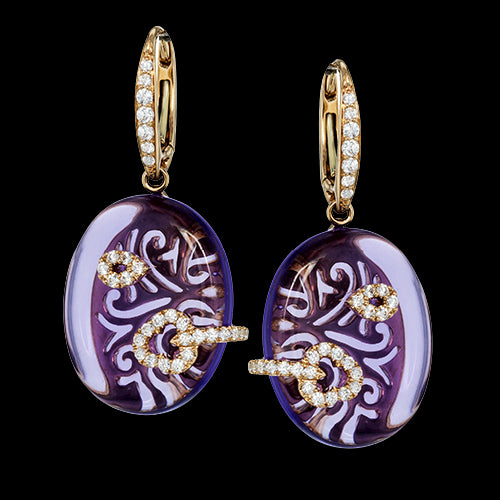 ZE631 Color Earring in 14k Gold with Diamonds