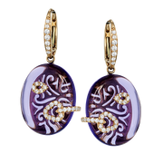ZE631 Color Earring in 14k Gold with Diamonds