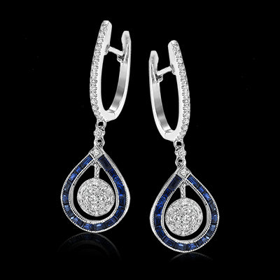 ZE638 Color Earring in 14k Gold with Diamonds