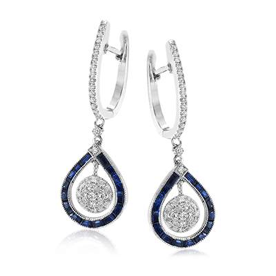ZE638 Color Earring in 14k Gold with Diamonds
