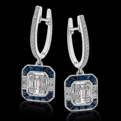 ZE639 Color Earring in 14k Gold with Diamonds