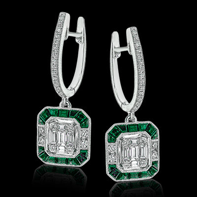 ZE639 Color Earring in 14k Gold with Diamonds