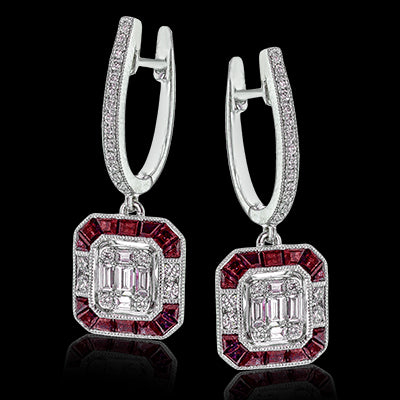 ZE639 Color Earring in 14k Gold with Diamonds