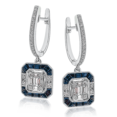 ZE639 Color Earring in 14k Gold with Diamonds
