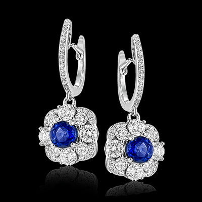 ZE647 Color Earring in 14k Gold with Diamonds
